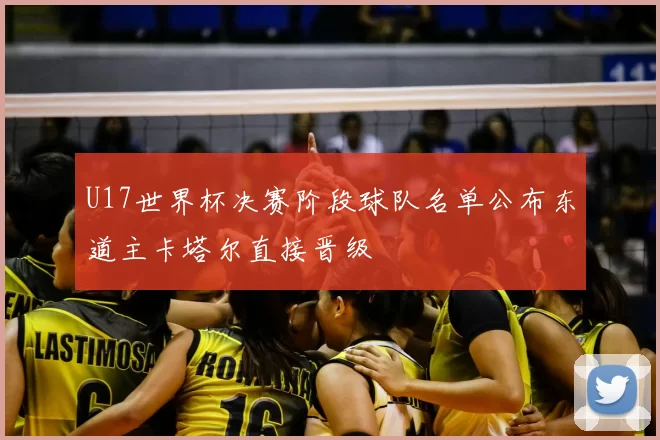 U17世界杯决赛阶段球队名单公布东道主卡塔尔直接晋级